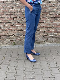 Mieke stone jeans broek met elastiek